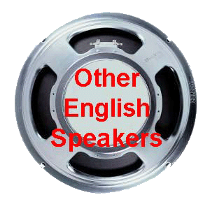 English Guitar Speakers, English Speakers or by whatever name you want to call English Guitar Speakers or English Speakers by. Are something Amps-n-bits specialize in,  Classic Collectable English Guitar Speakers, English Speakers.